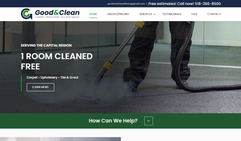 Modern halı yıkama web tasarımı örneği