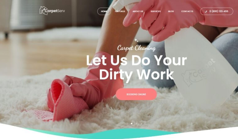 Halı yıkama web tasarımı örneği